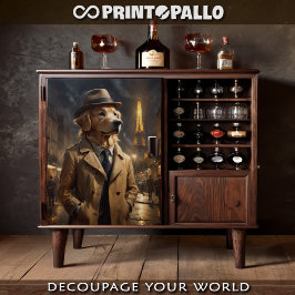 Papel De Seda Ouro Retriever como detetive em Paris