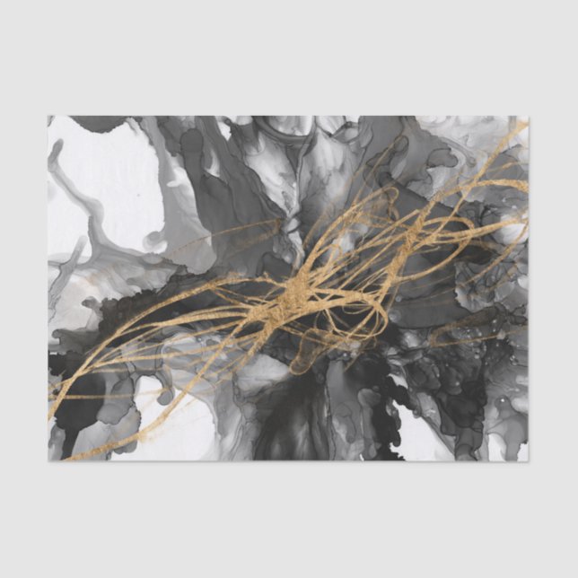 Papel De Seda Ouro Vortex I (Frente )