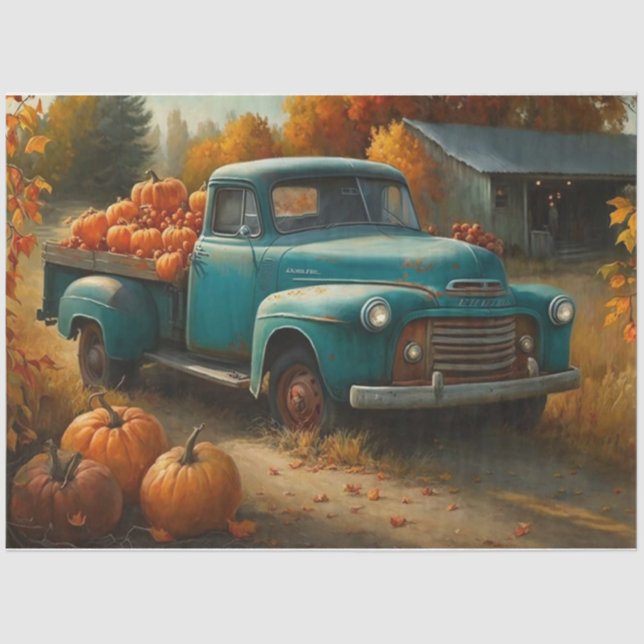 Papel De Seda Outono Azul (Frente )