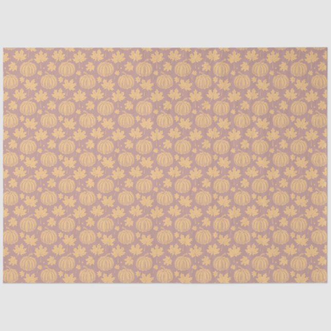 Papel De Seda Outono de Bombas e Folhas (Frente )