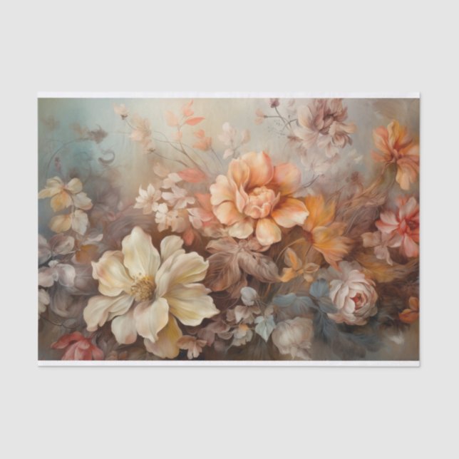 Papel De Seda Outono Floral Dia de Ação de Graças Halloween Deco (Frente )