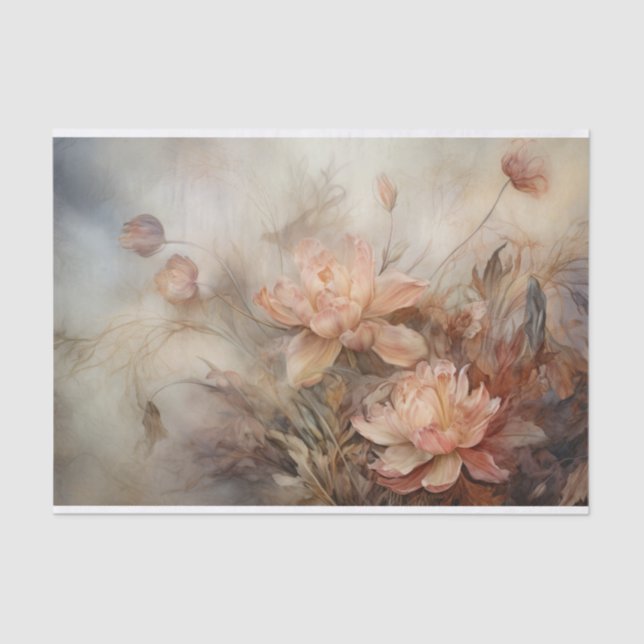 Papel De Seda Outono Floral Dia de Ação de Graças Halloween Deco (Frente )