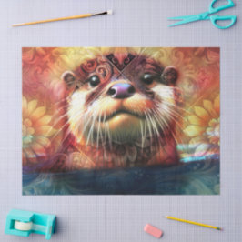 Papel De Seda Outra Dissociação de Laranja Floral Laranja Laranj