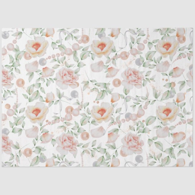 Papel De Seda Outro Design 17 da série Flor e Pássaro (Frente )