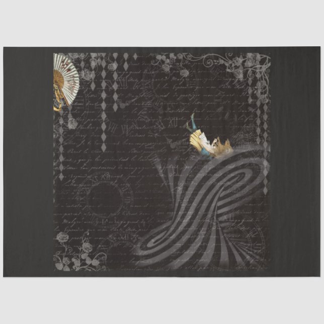 Papel De Seda Outro Design da Série Alice no País das Maravilhas (Frente )