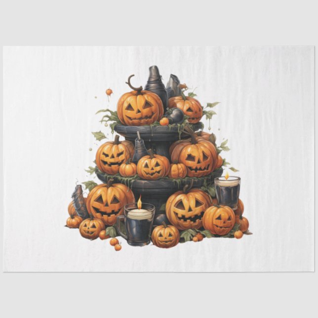 Papel De Seda Outro Design da Série de Halloween 7 (Frente )