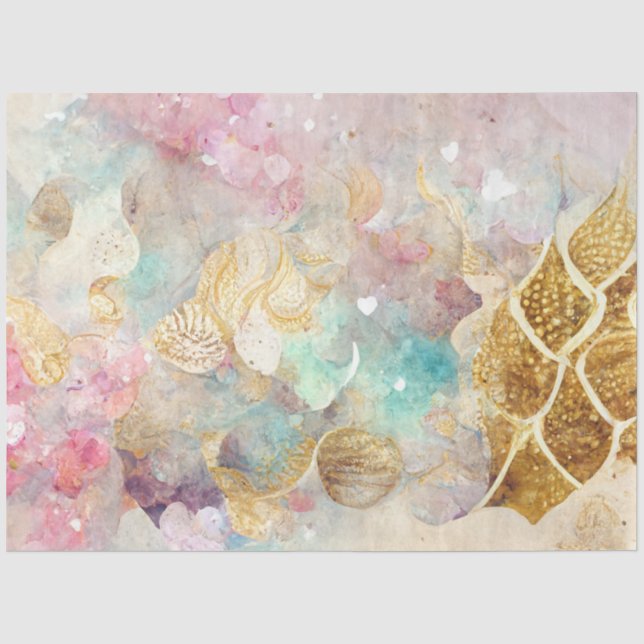 Papel De Seda Outro design da série Mermaid Galaxy #1 (Frente )