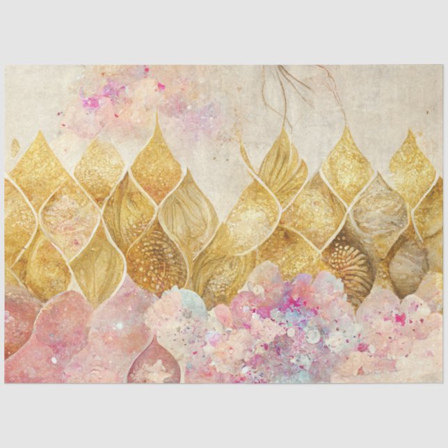 Papel De Seda Outro Design da Série Mermaid Galaxy 11 (Frente )