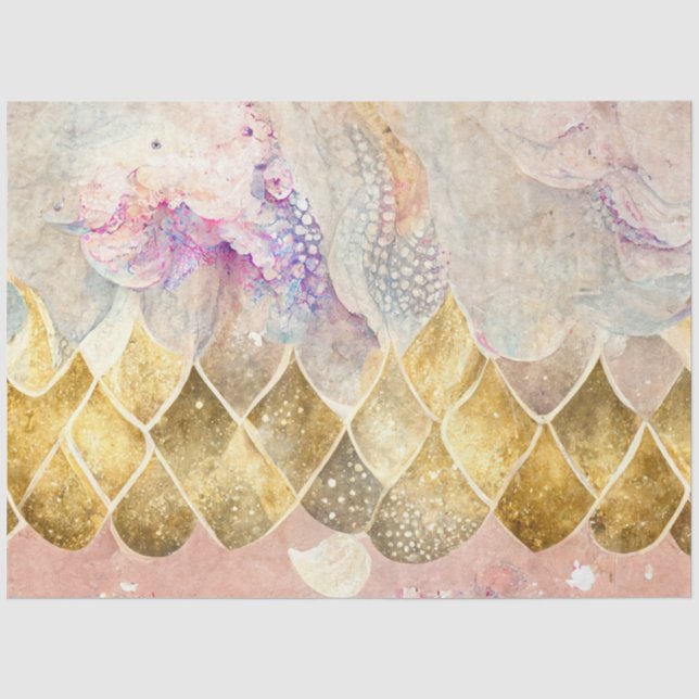 Papel De Seda Outro design da série Mermaid Galaxy 12 (Frente )