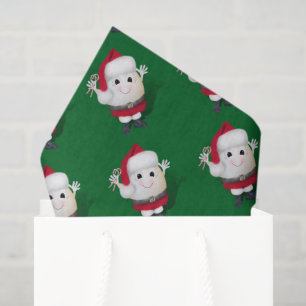 Papel De Seda Ovo Fofo de Papai Noel - Natal Eggstraordinário