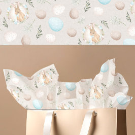 Papel De Seda Ovos de Páscoa e Beige Patterno Coelho