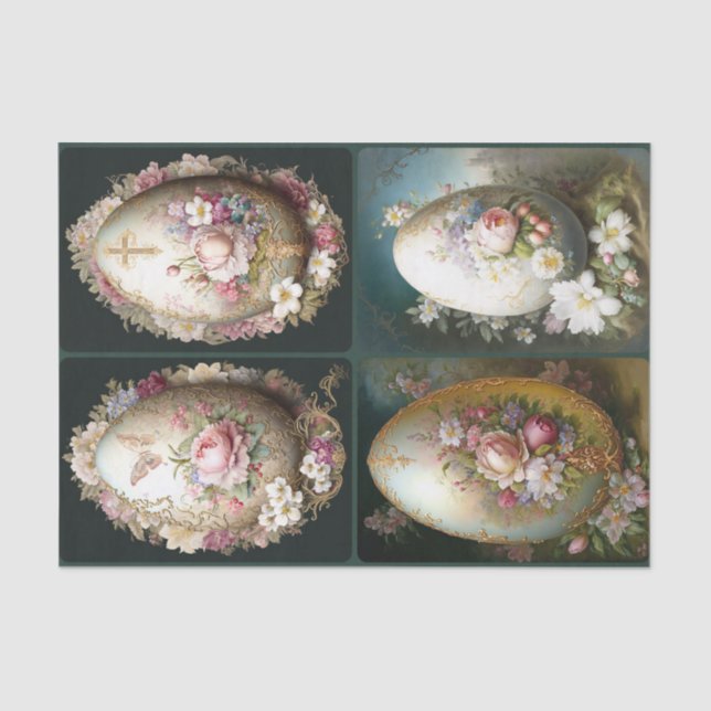 Papel De Seda Ovos Decorados (Frente )