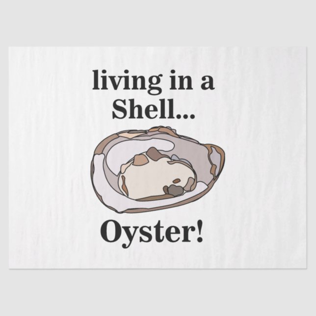 Papel De Seda Oyster Shellfish Funny (Frente )