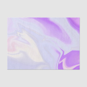 Papel De Seda Padrão Abstrato de Aquarela Azul Roxo Branco