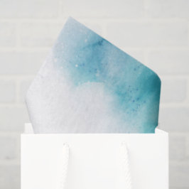 Papel De Seda Padrão abstrato de aquarela com azul 