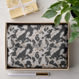 Papel De Seda Padrão Abstrato de Leopardo Africano Boêmio