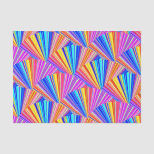 Papel De Seda Padrão Abstrato Moderno Rosa Roxo Amarelo Azul