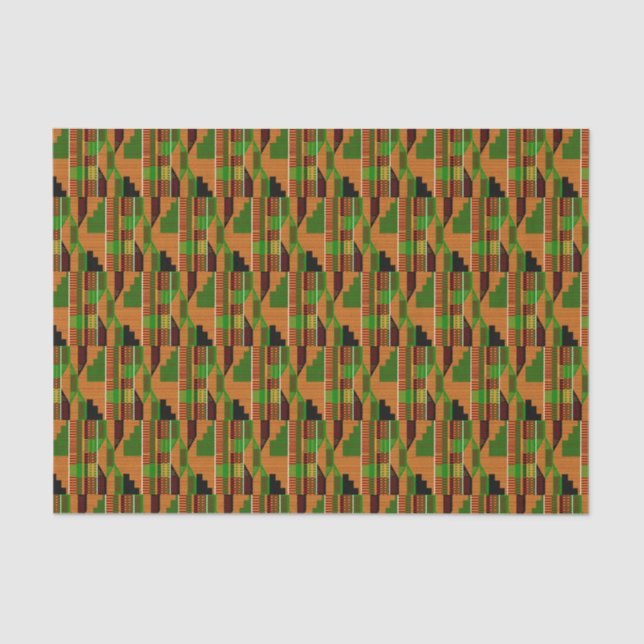 Papel De Seda Padrão afrodescendente de Kente clássico K01 (Frente )