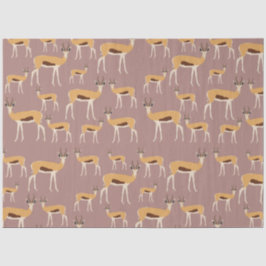 Papel De Seda Padrão Animal de Antílope Selvagem
