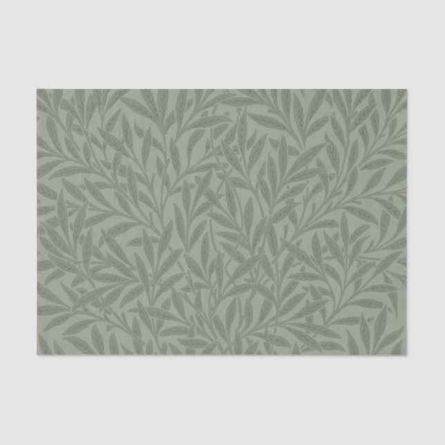 Papel De Seda Padrão Antigo de Salgueiro de William Morris em Ve (Frente )