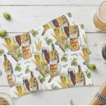 Papel De Seda Padrão Aquarela de Amante de Cerveja<br><div class="desc">Este design pode ser personalizado escolhendo a opção Editar Design. Você também pode transferi-lo para outros itens.</div>