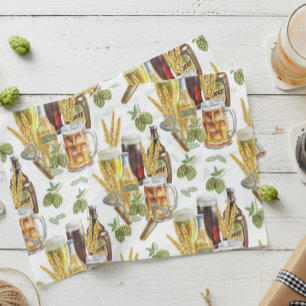 Papel De Seda Padrão Aquarela de Amante de Cerveja
