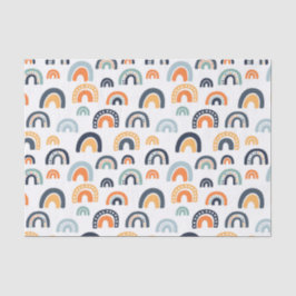 Papel De Seda Padrão Arco-íris Boho