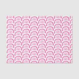 Papel De Seda Padrão Arco-Íris Rosa Brilhante