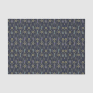 Papel De Seda padrão Art Deco com formas geométricas em ouro