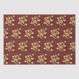 Papel De Seda Padrão asiático moderno de Ano Novo chinês feliz