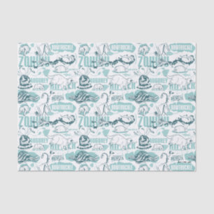Papel De Seda Padrão Azul de Bestas Fantásticas