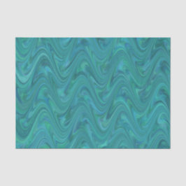 Papel De Seda Padrão Azul Verde Marbling
