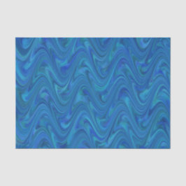 Papel De Seda Padrão Azul Verde Mármore