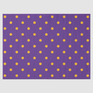 Papel De Seda Padrão Bolinhas pequeno: Roxo e Dourado