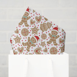 Papel De Seda Padrão Bonito de Homem de Biscoito de Natal
