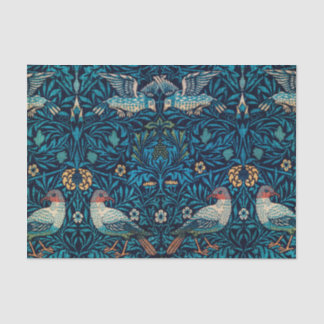 Papel De Seda Padrão Botânico e Pássaro Floral do Abstrato da Vi