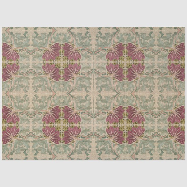Papel De Seda Padrão Botânico - William Morris (Frente )