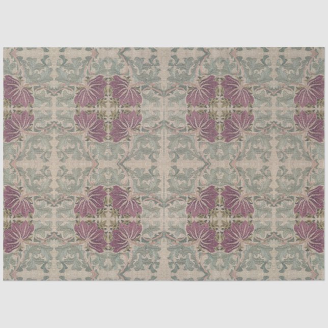 Papel De Seda Padrão Botânico - William Morris (Frente )