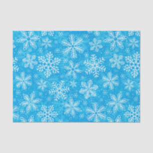 Papel De Seda Padrão branco de flocos de neve