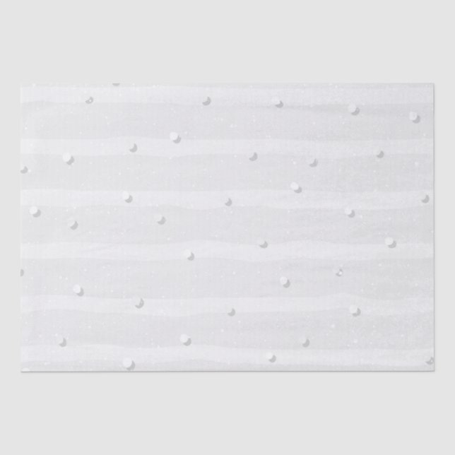 Papel De Seda Padrão Branco Natural Desbotado (Frente )
