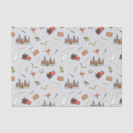 Papel De Seda Padrão Cartoon Hogwarts Harry Potter