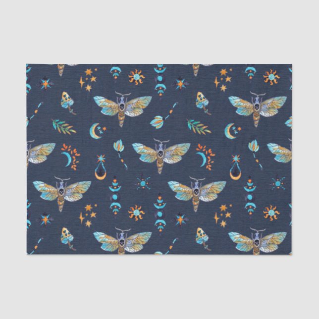 Papel De Seda Padrão Celestial da Borboleta (Frente )