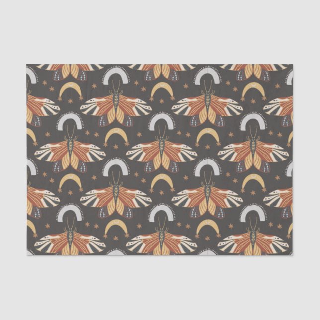 Papel De Seda Padrão Celestial da Borboleta (Frente )