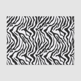 Papel De Seda Padrão clássico de zebra animal preto e branco