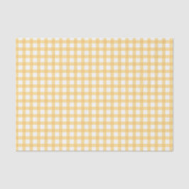 Papel De Seda Padrão Clássico Elegante Amarelo Gingham