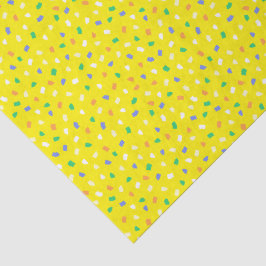 Papel De Seda Padrão Colorido de Confetes de Terrazzo Limonada B