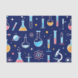 Papel De Seda Padrão Colorido de Laboratório de Ciências Química
