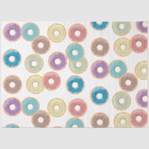 Papel De Seda Padrão Colorido de Rosquinhas e borrifadas de Past