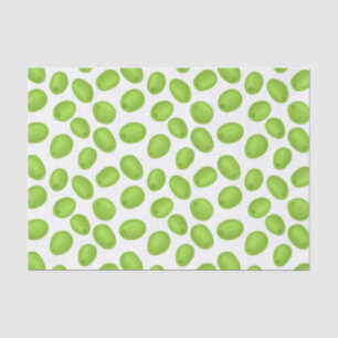 Papel De Seda Padrão com azeitonas verdes