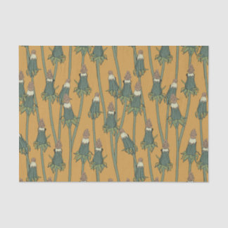 Papel De Seda Padrão com dandelion não aberto